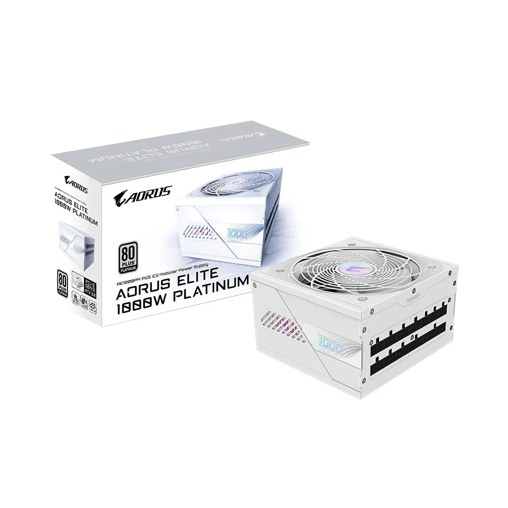 Nguồn máy tính GIGABYTE GP-AE1000PM PG5 ICE – 1000W, Platinum, Full Modular, hỗ trợ PCIe 5.0